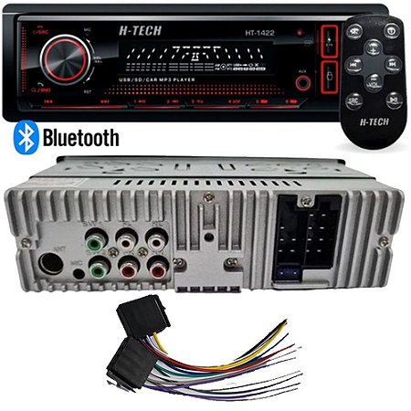 Radio Som Automotivo USB Bluetooth Auxiliar Função DSP HTech