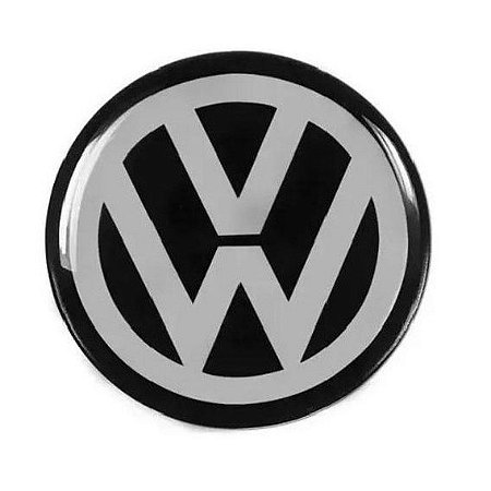 Jogo de Emblema Adesivo Para Calota Volkswagen Grande 90mm