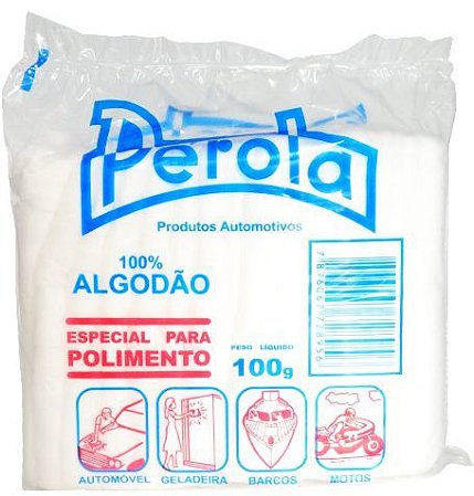 Algodão Automotivo Para Polimento Perola 100G