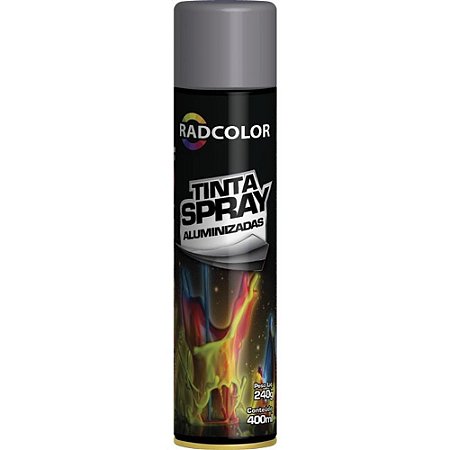 Tinta Spray Automotiva Rodas e Uso Geral  Alumínio Radnaq
