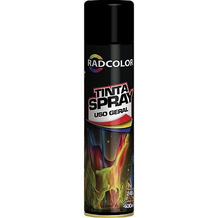 Tinta Spray Automotiva Rodas Uso Geral Preto Fosco Radnaq