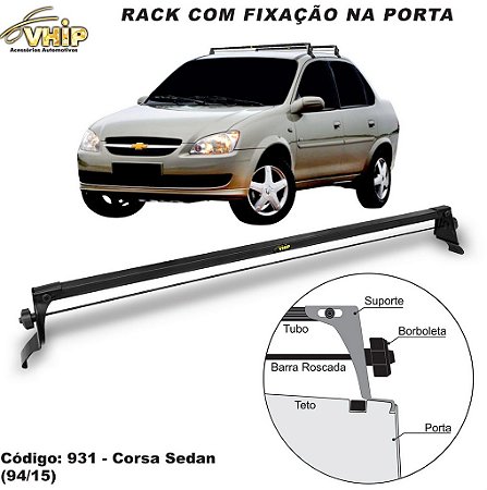 Rack Do Teto Corsa Sedan Hatch 94 A 15 Fixado Na Porta