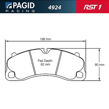 PAGID 4924 RST1 - Dianteira - 718 e 981 GT4 / GTS 4.0, 991 Speedster, 991 e 991.2 GT3 / GT3RS / Turbo / Turbo S, 992 S / Turbo