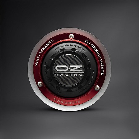 Centercap Centerlock para OZ Superturismo LM - 19x8,5 Matt Graphite + Red Ring (Conjunto - 4uni)
