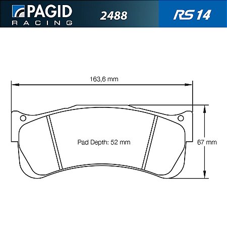 PAGID 2488 RS14 - Ginetta LPM3, Gallardo GT3, 997 GT3 R, 997 GT3 RSR, Pinça Alcon CAR9549, Brembo Type 164 e Familia B24