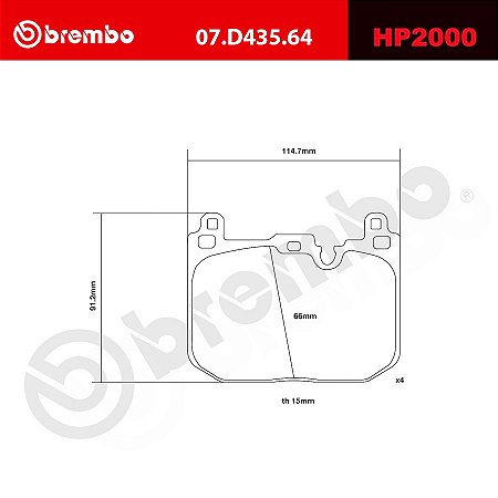 Brembo HP2000 Pads 07.D435.64