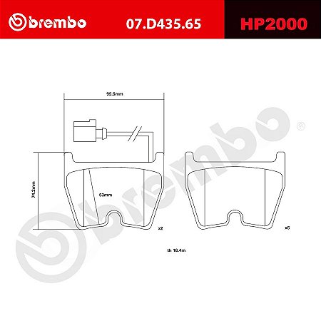 Brembo HP2000 Pads 07.D435.65