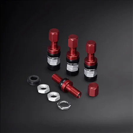 Válvula para Rodas Enkei - Vermelha - (Jogo c/ 4 unidades)