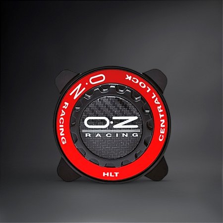 Centercap Centerlock para OZ Formula 4H - M674 OZ Ø55 Matt Black + Red Ring (Unidade)
