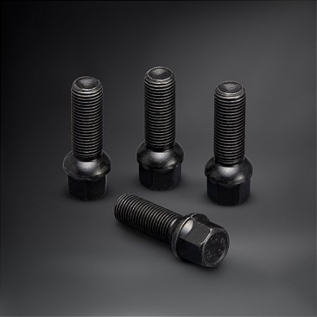 Parafusos de Reposição Pretos OZ M14x1,5 Esférico ( Pacote com 4 Unidades )