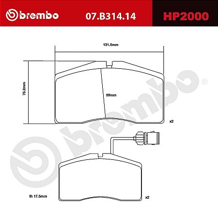 Brembo HP2000 Pads 07.B314.14
