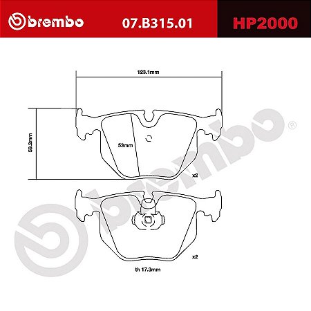 Brembo HP2000 Pads 07.B315.01