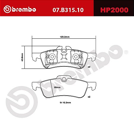 Brembo HP2000 Pads 07.B315.10