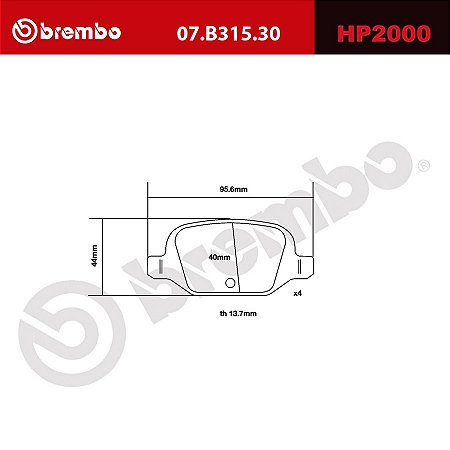 Brembo HP2000 Pads 07.B315.30