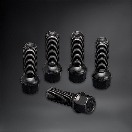 Parafusos de Reposição Roda OZ Racing M14x1.25 Preto Cônico - Kit c/ 5 Unidades