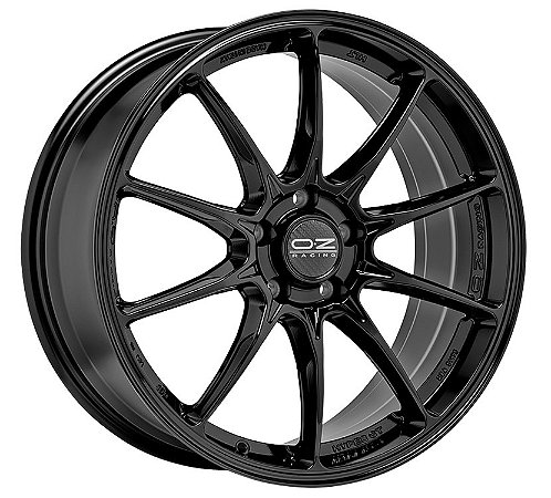 Jogo de Rodas OZ Racing Hyper GT HLT Gloss Black Aro 18x8 5x112 ET45