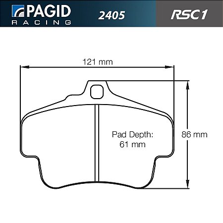 PAGID 2405 RSC1 - Cerâmica Traseira - Porsche Carrera GT, 718 GTS e Spyder, 996 GT2 / GT3 / GT3RS / Turbo, 997 GTS