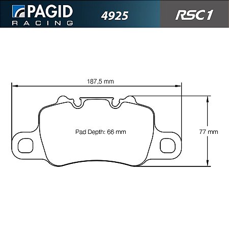 PAGID 4925 RSC1 - Ceramica Traseira - Porsche 718 e 981 GT4, 918 Spyder, 991 e 991.2 R / GT3 / GT3RS / GT2RS / Turbo S, 992 S / GT3