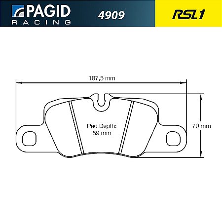 PAGID 4909 RSL1 - Traseira - Porsche 991 e 991.2 Carrera / S / GTS, 992 Carrera / S, Panamera e Panamera Sportturismo