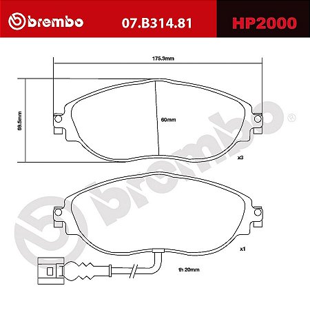 Brembo HP2000 Pads 07.B314.81