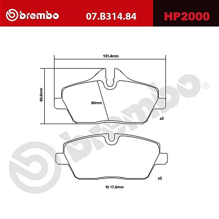 Brembo HP2000 Pads 07.B314.84