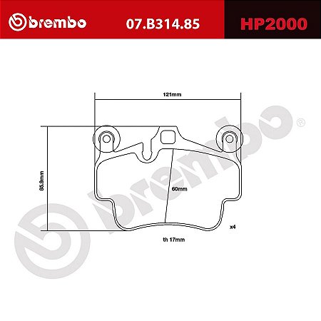 Brembo HP2000 Pads 07.B314.85