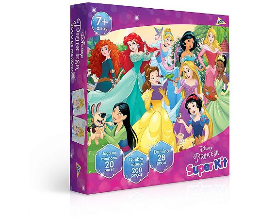 Super Kit Jogos 3 em 1 Princesas Disney - Toyster