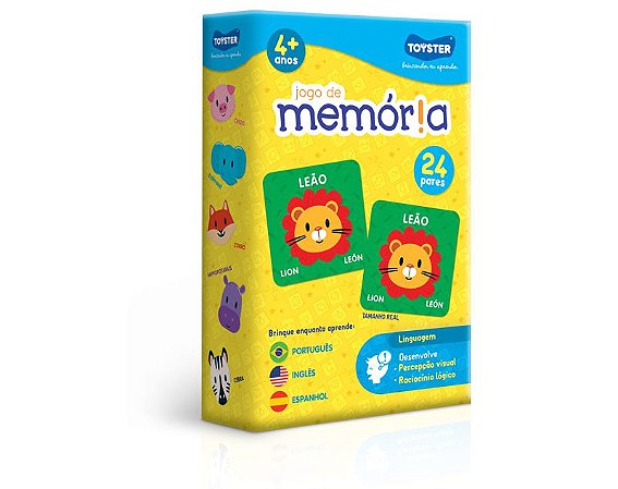 Jogo de Memória – Português, inglês e espanhol