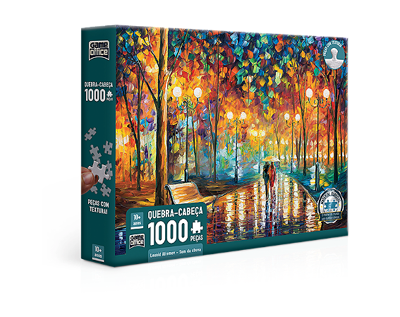 Leonid Afremov – Som da Chuva – Quebra-cabeça – 1000 peças