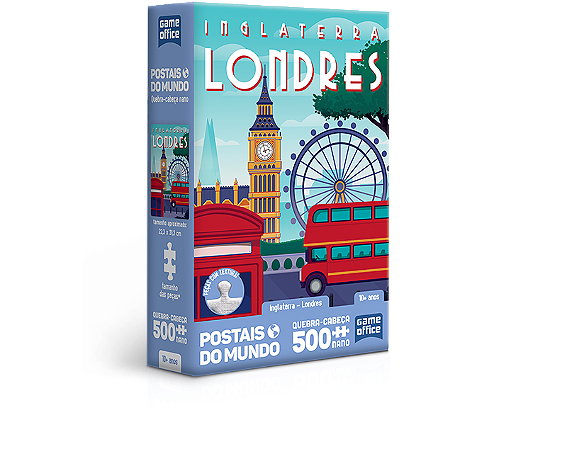 Postais do Mundo – Inglaterra – Londres – Quebra-cabeça 500 peças nano
