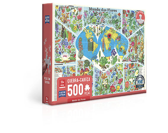 Mundo das Flores – Quebra-cabeça 500 peças