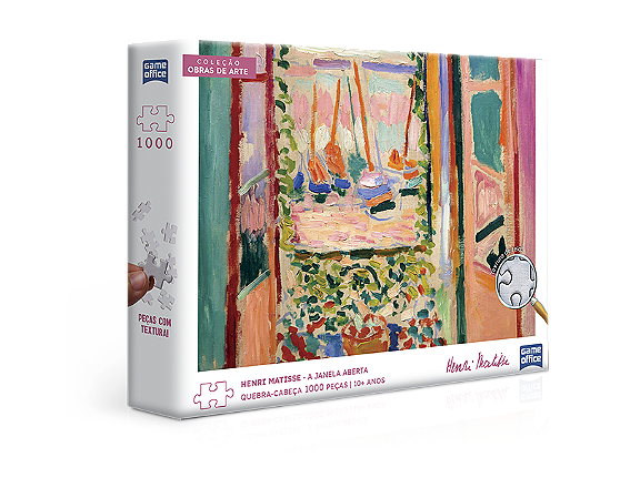 Coleção Obras de Arte – Matisse: A Janela Aberta – Quebra-cabeça 1000 peças