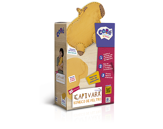 Coleção Fazendo Arte – Capivara – Boneco de Feltro