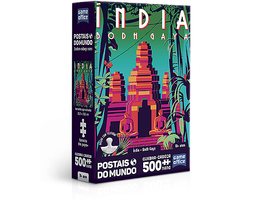 Postais do Mundo – Índia – Quebra-cabeça 500 peças nano