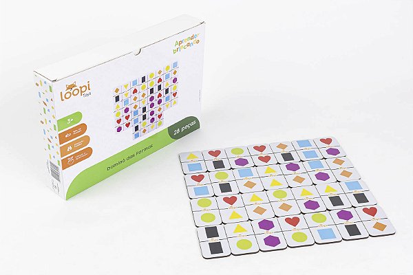 Domino das Formas Jogo educativo em madeira
