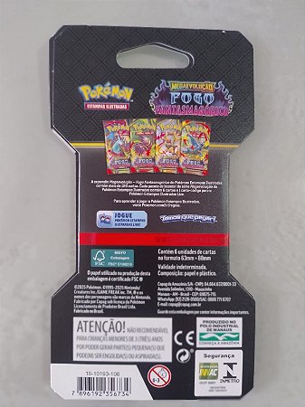 Blister Unitário Pokémon TCG Mega Evolução Fogo Fantasmagórico