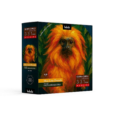 Quebra-cabeça Circular 331 peças – Mico-Leão-Dourado - Babebi - Madeira