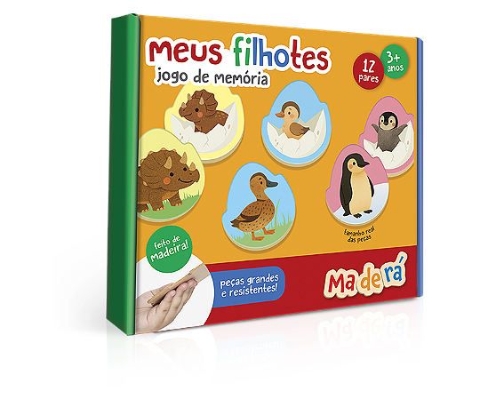 Meus Filhotes – Jogo de memória Jogo educativo 3+ anos Toyster