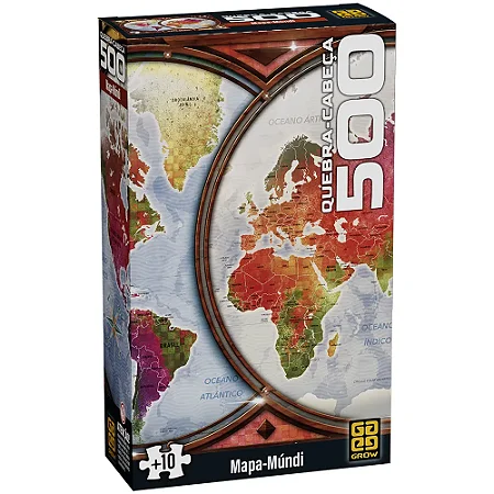 Quebra-cabeça 500 peças Mapa-Múndi Grow