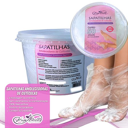 SAPATILHA ECONOMICA COM CREME EMOLIENTE - 50UNIDADES