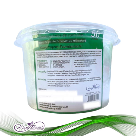 SAPATILHA ECONOMICA COM CREME ESFOLIANTE – POTE COM 50 UNIDADES