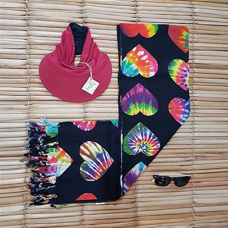 Canga Coração Tie Dye