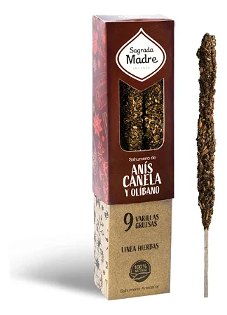 Incenso Natural de Ervas Anis, Canela e Olíbano Sagrada Madre