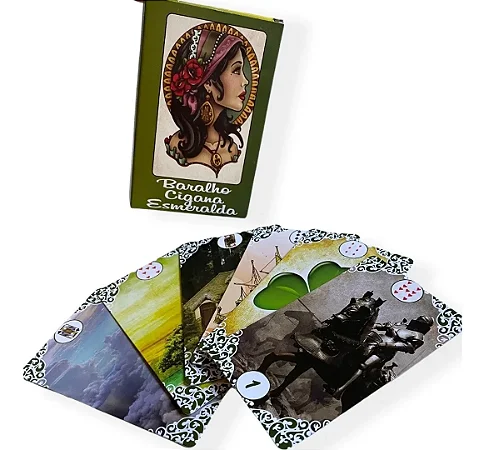 Baralho Cigana Esmeralda com 36 cartas
