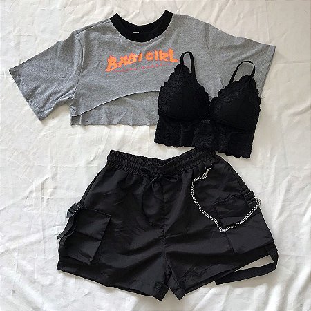 short e cropped curto
