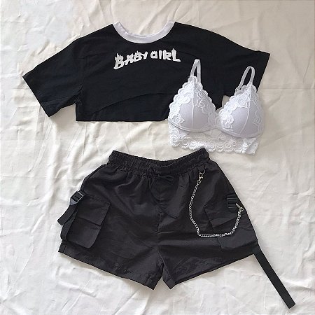 short e cropped curto