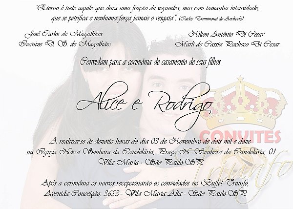 Convite de Casamento - Cód. CC-002