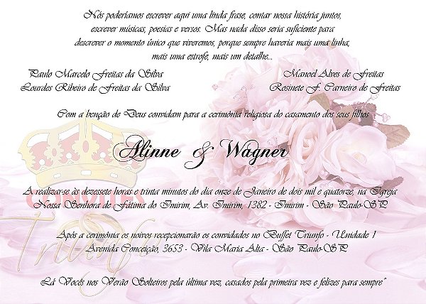 Convite de Casamento - Cód. CC-003