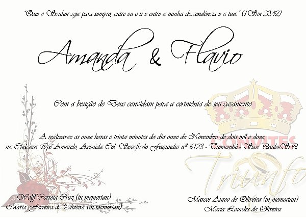 Convite de Casamento - Cód. CC-004