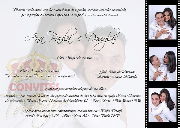 Convite de Casamento - Cód. CC-006